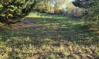 Eaunes, Terrain Plat boisé d’environ 800 m² proche Centre Ville.