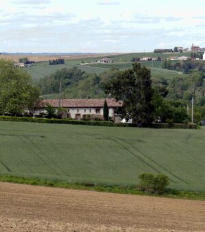 Exceptionnelle longère du XIXe siècle rénovée  Vue panoramique à 360° sur les Pyrénées et les coteaux du Volvestre